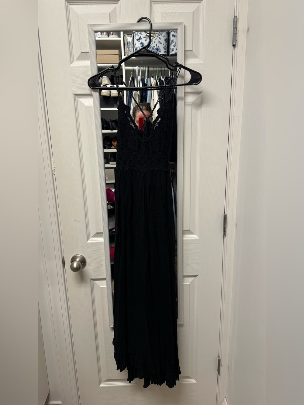 Elegant Black Lace Maxi Dress